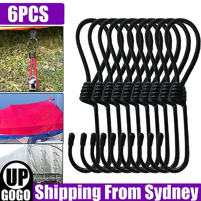 6PCS Caravan Privacy Screen Tie Down Kit Bungee Cords With Hook Pack Awning Mat  • $10.98