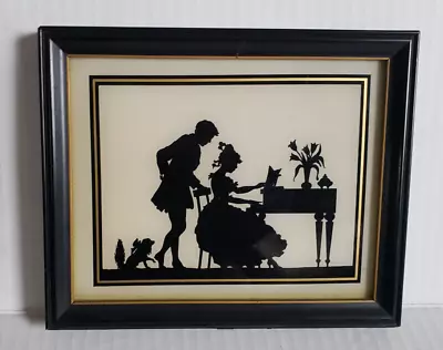 C. & A. Richards Vintage Framed Silhouette: At The Spinet 6.5x5.5  • $14.99