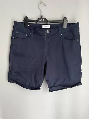 £6 • Buy Jack And Jones Navy Jean Shorts Size L