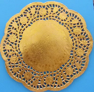 Paper Doilies Round Gold 19cm Pk 10 Great For Cardmaking Crafts Catering Etc • $7.10