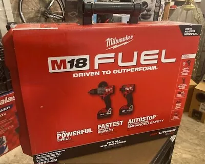 Milwaukee 3697-22 M18 FUEL Brushless Hammer Drill + Impact Driver Kit New GEN 4 • $334.99