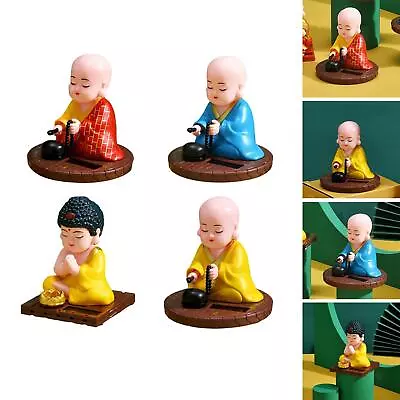 Solar Dancer Figure Toy Monk Ornament Office Desk Decor Miniature For Office • £10.14