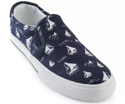 Polo Ralph Lauren Men's Vaughn Printed Canvas Slip-On Sailing Boats SZ 11 • $24.99