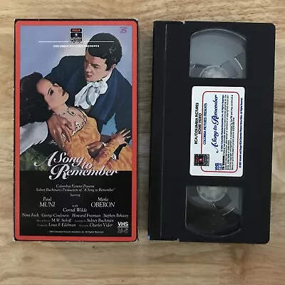 A Song To Remember 1986 VHS Paul Muni Merle Oberon Columbia Pictures • $5.06