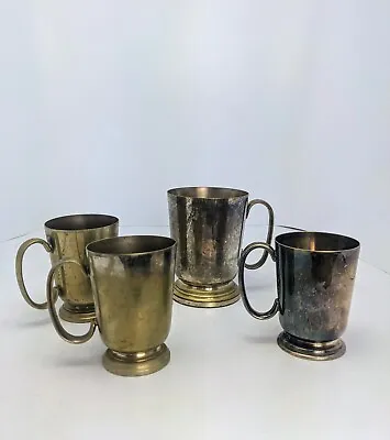 4 Falstaff Silver Plate England Cups Various Sized Mugs With Lovely Patina  • £0.99