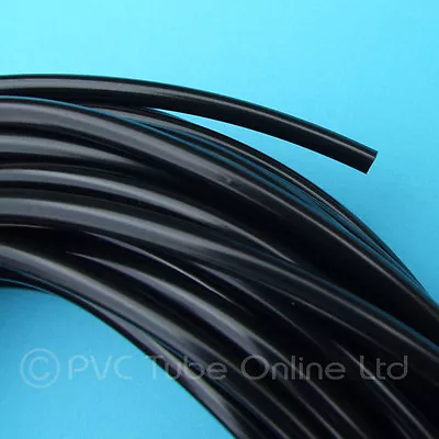 Micro Irrigation Tube 4mm Black Flexible PVC Pipe Garden Drippers Sprinklers • £2.80