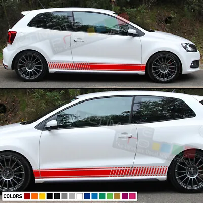 Stickers Decal For VW Volkswagen Polo Stripe Body Kit Door Handle Guard Sill Gti • $73