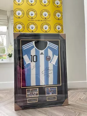 🚀 Lionel Messi And Diego Maradona Signed Argentina Shirt Fully Certified (rare) • £900