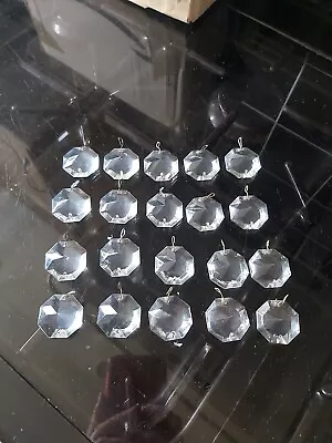 20 X Vintage Large Crystals From Chandelier 3cm  • £2.99