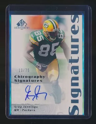 2007 Sp Chirography Signaures Silver /75 Auto Greg Jennings Packers • $15.99