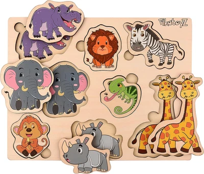 £11.94 • Buy Pikatoyz Montessori Toys For 1 2 3 Year Olds. Ideal Wooden Puzzle Gift For Boys
