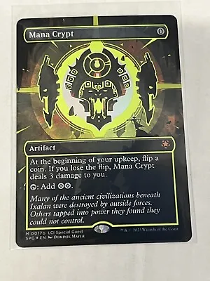 Mana Crypt Foil Yellow Neon 0017b Lost Caverns Of Ixalan MtG 17b Borderless SPG • $500