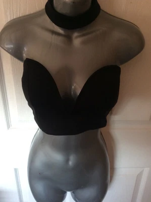 £2.50 • Buy BooHoo Black Halterneck Top Size10