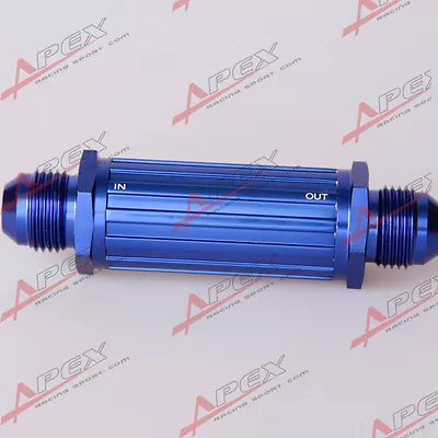 AN-8 AN8 8AN Blue Billet Magnetic Fuel Filter 150 Micron • $9.99