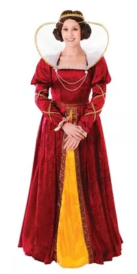 Bristol Novelty AC482 Queen Elizabeth Costume Set   For Women   Red UK 10-14 • £39.87