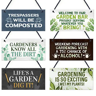 £3.99 • Buy Funny Garden Hanging Plaques Garden Shed Fence Summer House Decor Bar Signs