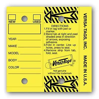 VERSA-TAGS Self Laminating Self Protecting Key Tags With Rings (250 Per Box) • $21.10