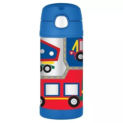 Thermos 355ml Funtainer Vacuum Insulated Drink Bottle Construction Vehicle SS • $18.99