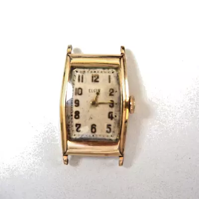 Vintage  Elgin 17 Jewel Men's Manual Wristwatch Grade 483 10k RGP Art Deco • $15.50