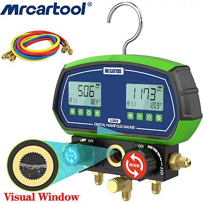 $119 • Buy HVAC Digital Manifold Gauge Set Vacuum Dual Pressure Temperature Leakage Tester 