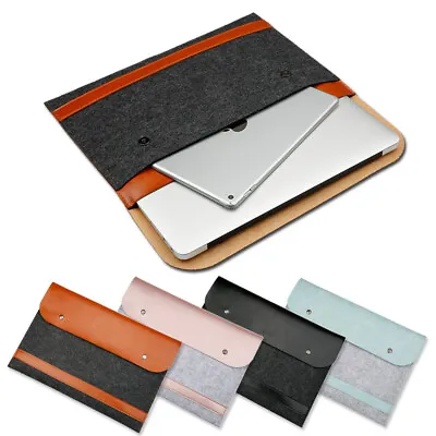 Leather Laptop Sleeve Bag Pouch Case Cover For MacBook 11.6'' 13.3'' 15.4'' • $7.59