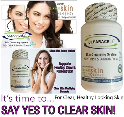 £39.95 • Buy 3 Clearacell Spots Scars Support Cleanser Detox Tablets Oxy Skin Oily Cleansing