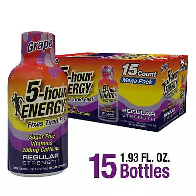 5-hour ENERGY Shot Regular Strength Grape 15 Count US • $27.53