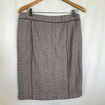St John Couture Skirt Women Size 6 Gray Geometric Straight Pencil Work Wear • $31.95