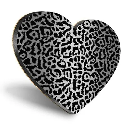 £3.99 • Buy Heart MDF Coasters - BW - Leopard Skin Animal  #35349