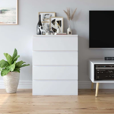$128.31 • Buy 4 Drawer White Dresser;  Modern Storage Cabinet For Bedroom