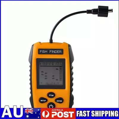 Portable 100m Wired Sonar Sensor LCD Fish Finder Depth Locator Echo Sounder Fish • $53.69