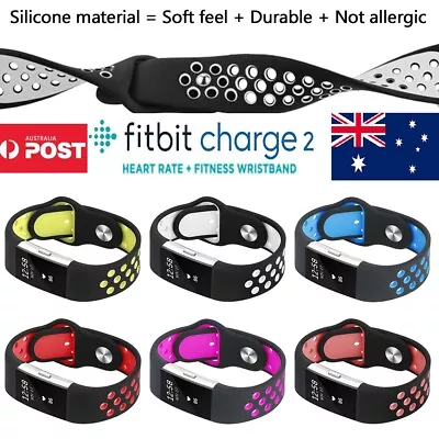 NEW Fitbit Charge 2 Dual Colour Band Replacement Wristband Watch Strap Bracelet • $13.99