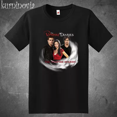 Vampire Diaries TV Series Men's Black T-Shirt Size S To 5XL • $20.42