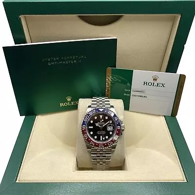 Rolex GMT-Master II Pepsi 126710BLRO Steel Black Dial Automatic Watch B&P 2018 • $34911.58