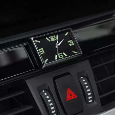 Luminous Square Car Clock Interior Accessories Air Vent Electronic Quartz Watch • $7.36