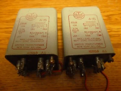 Pair Of UTC A-15 Transistor Interstage Audio Transformers • $100