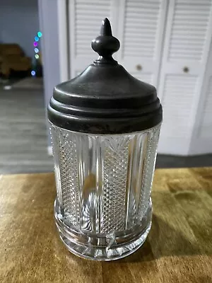 $35 • Buy Antique Glass Pickle Jar Zipper Pattern With Lid