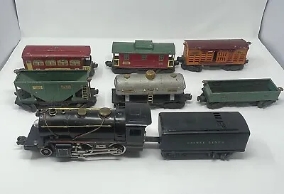 Random Lot Of Lionel Line Train Cars And Steam Engine With Tracks • $149.95