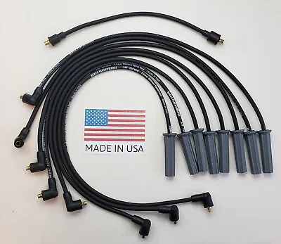 FORD 351C 351M 400 429 460 8.5mm BLACK SPARK PLUG WIRES For Points Cap USA MADE • $57.95