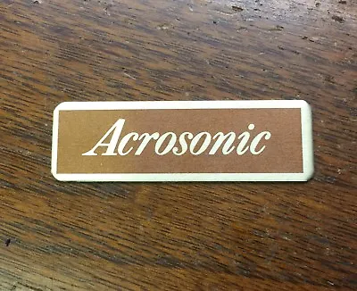 $6.99 • Buy Vintage NOS Baldwin Acrosonic Piano Cabinet Decal Plate