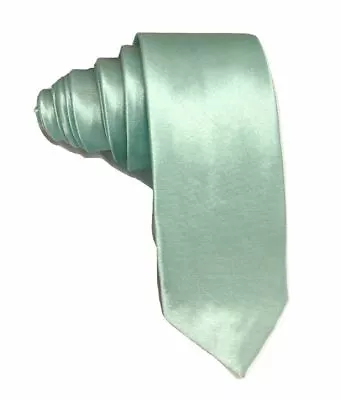 Mint Green Collection Woven Paisley Jacquard Knitted Satin Tie Wedding Lot • £2.99