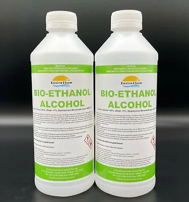 99% Bio-Ethanol Alcohol 2x1 Litres Ethyl Alcohol - Made In Australia Natural • $39.99