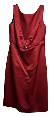 David’s Bridal Strappy Sleeveless Dress Red Size 6 Formal Wedding Prom Dance • $32.99