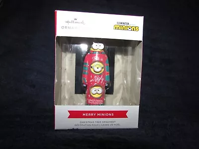 $19.95 • Buy 2022 Hallmark MERRY MINIONS UGLY CHRISTMAS SWEATER Bob Kevin Stuart Ornament