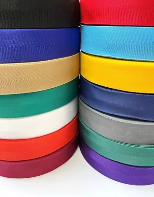 £2.95 • Buy 2 /50mm Webbing V-Twill Weave For Surcingle Straps Handles Crafts DIY 17 Colours