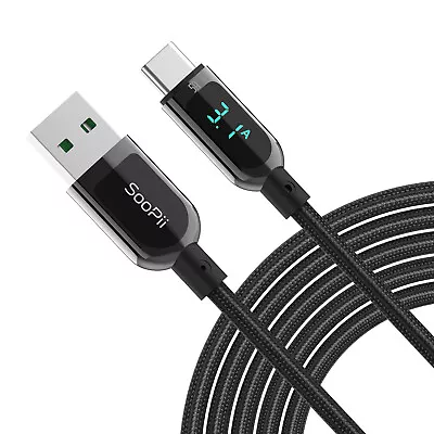 $9.89 • Buy SooPii USB C Cable,Nylon Braided 3.1A PD Fast Charging Cable With LED Display