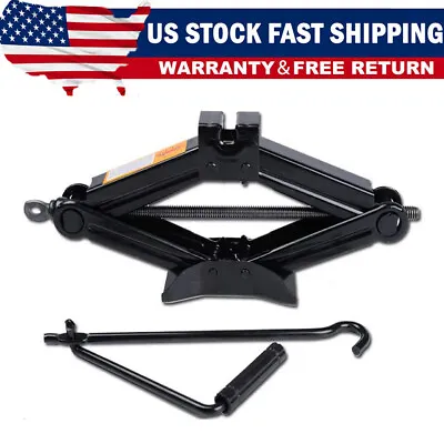 Car Jack 2 Ton Scissor Jack Handle Crank Tire Van Garage Tool Steel Stabilizer • $16.99