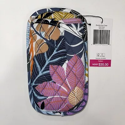 NWT  Vera Bradley PALM FLORAL Soft Quilted Eyeglass Case With Pocket Nice Colors • $14.87