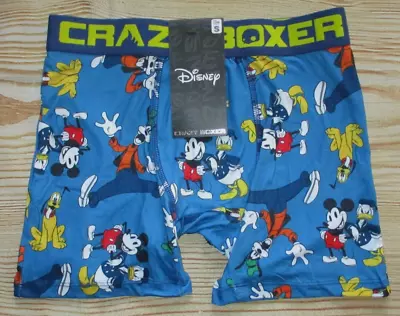 Mens Crazy Boxer Disney Mickey Mouse Donald Duck Pluto Boxer Brief S (28/30) • $14.90