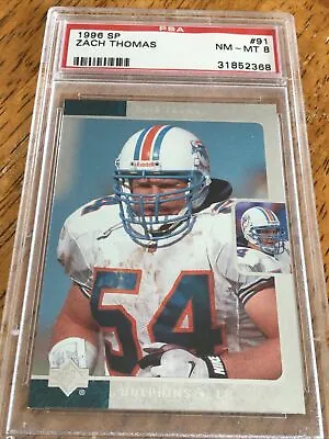 $84.95 • Buy 1996 Upper Deck SP #91  Zach Thomas PSA8 Rookie  Miami Dolphins HOF !!